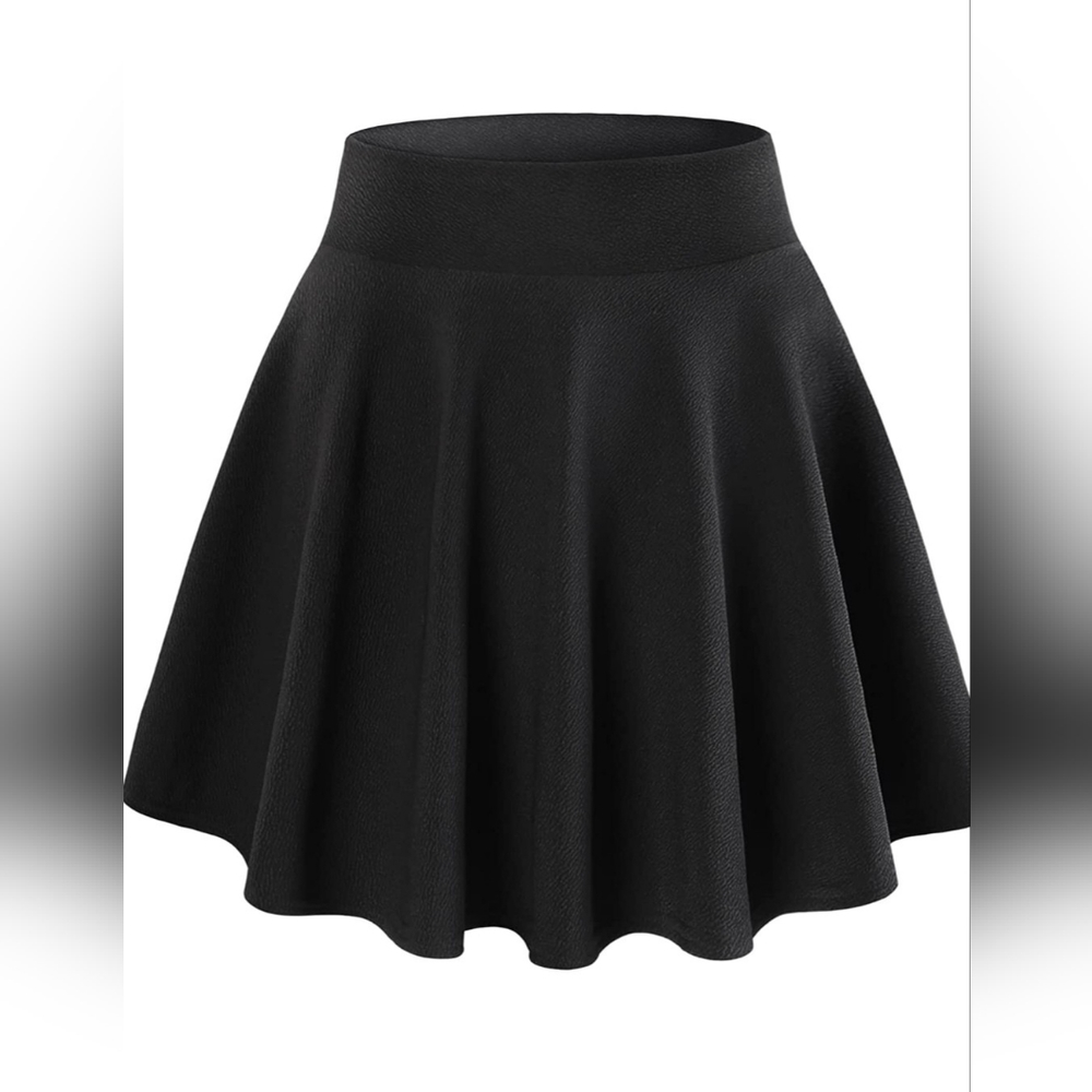 Black skater skirt with shorts